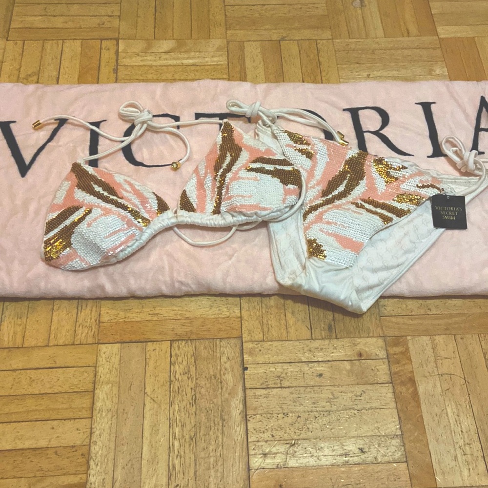 Vintage New Victoria Secret Sequin Bikini